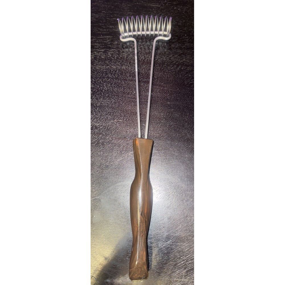 Cutco 1714C Wire Whisk Whip Mix-Stir Classic Swirl Brown‎ Handle-Vintage
